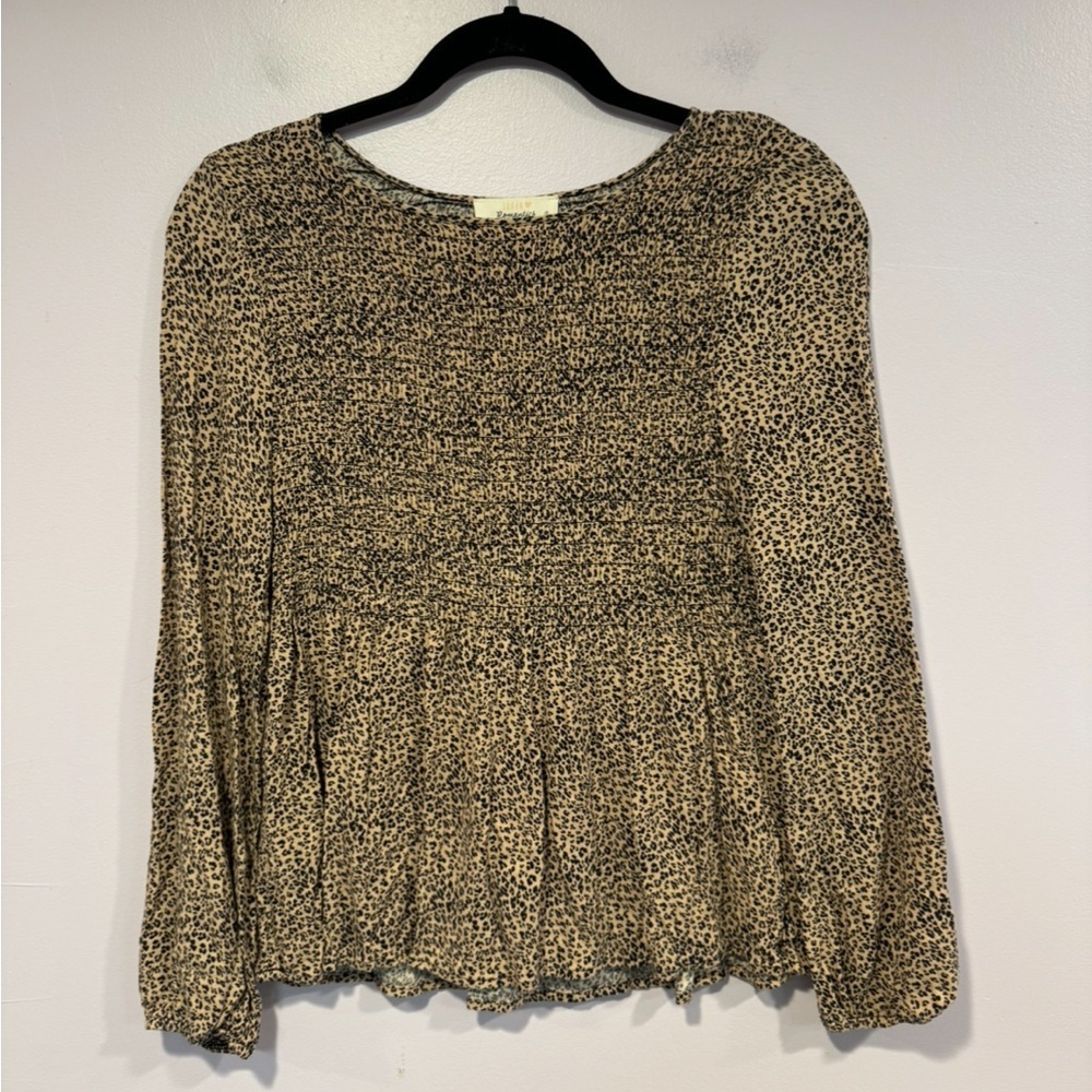 Urban Romantics rouched cheetah long sleeve